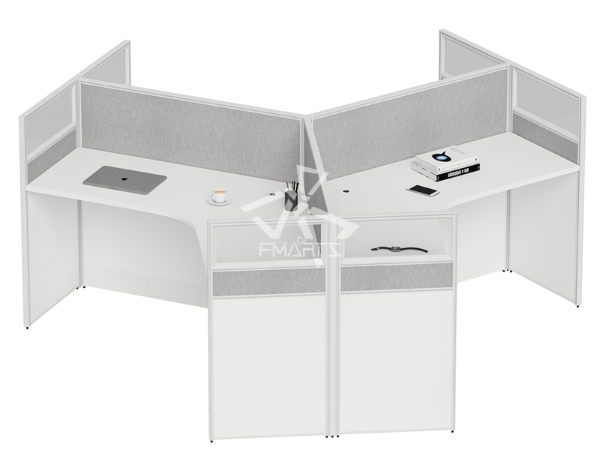 職員辦公位P60E款   屏風(fēng)三人位、六人位